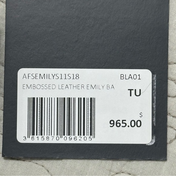 NEW The Kooples EMILY SMALL CROCODILE-EFFECT BAG BLACK LEATHER Silver - Picture 5 of 15